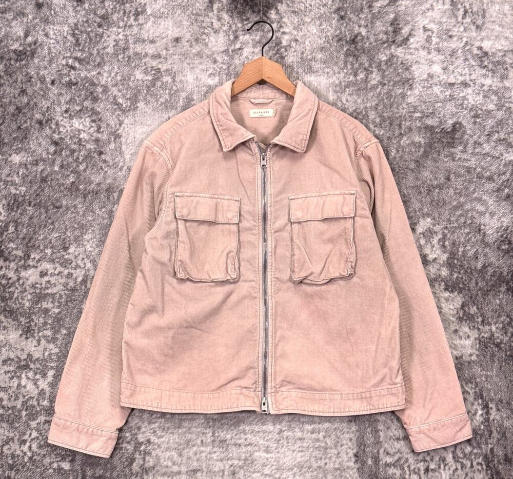 All Saints Clifton Corduroy Jacket Large Mens Full Zip